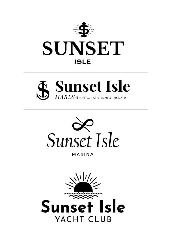 Sunset Isle Logo Evolution 