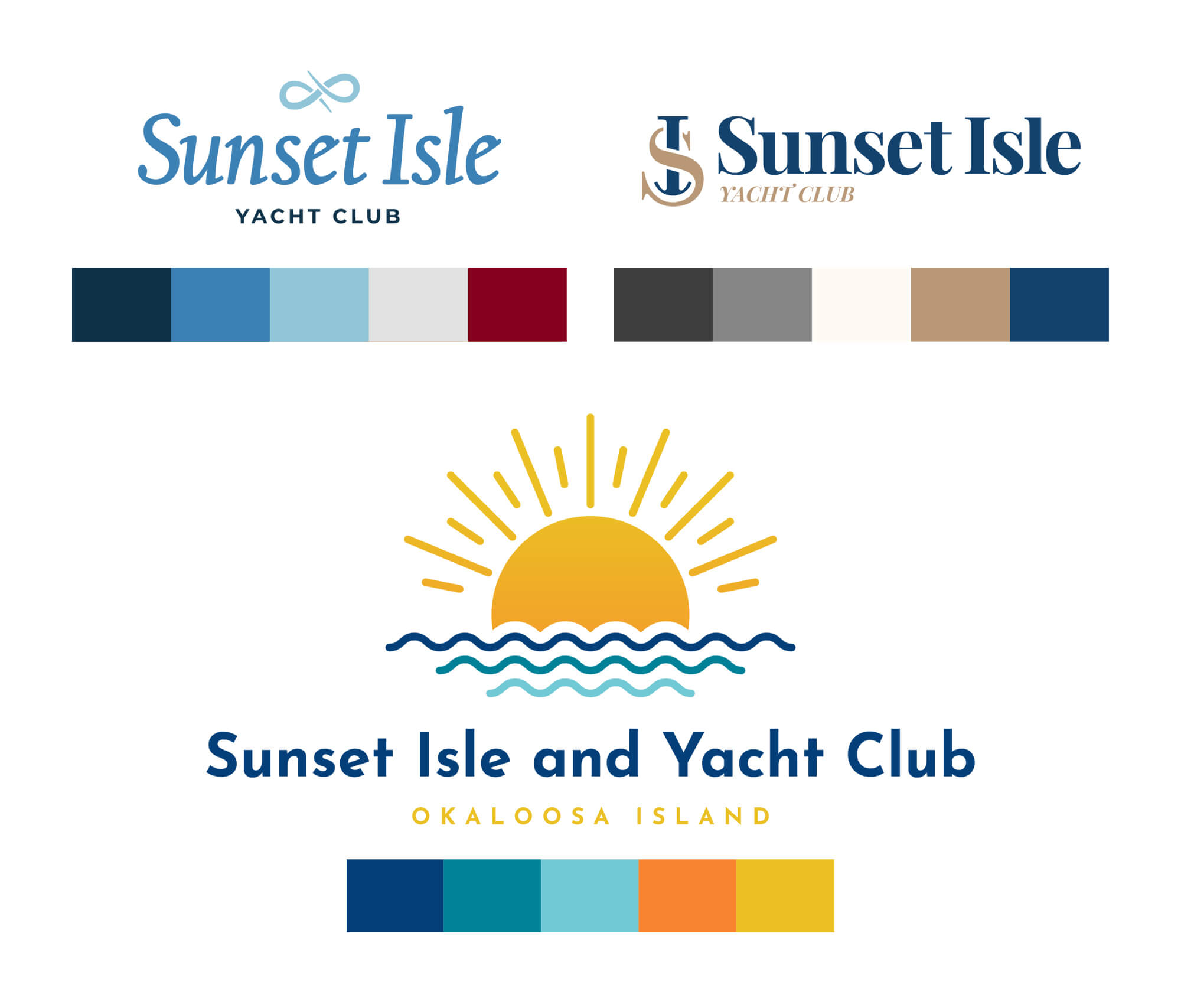 Sunset Isle Logo Evolution